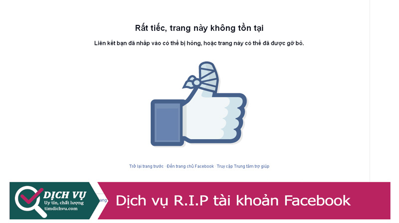 Dịch vụ RIP tài khoản Facebook 100% thành công (R.I.P nick Facebook)