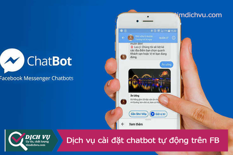Dịch vụ cài đặt chatbot tự động chat tin nhắn trên fanpage Facebook